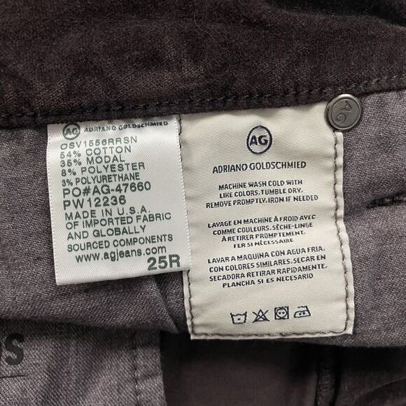 AG Adriano Goldschmied Women's 25R Plum Velvet High-Rise Stevie Ankle Pants - Picture 8 of 10